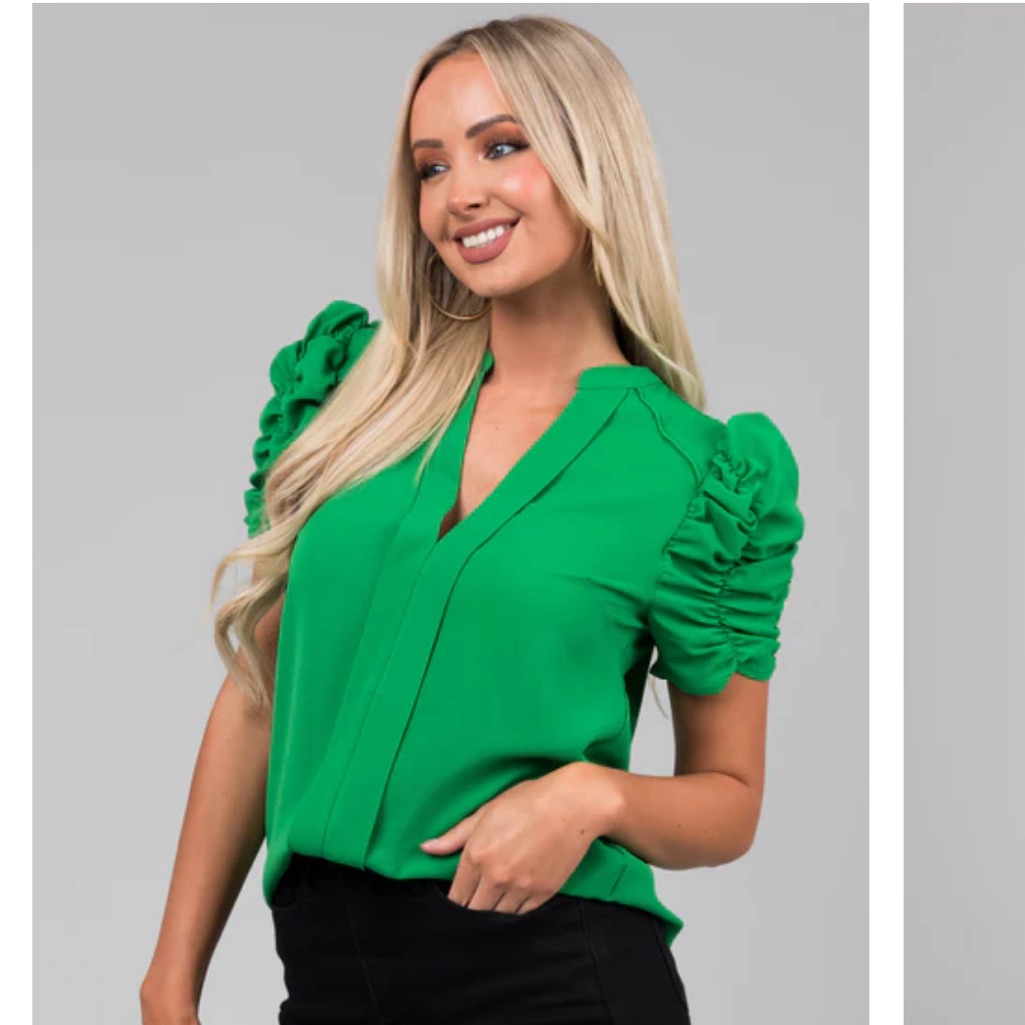 Adorable Puff Sleeve Top By Vine & Love